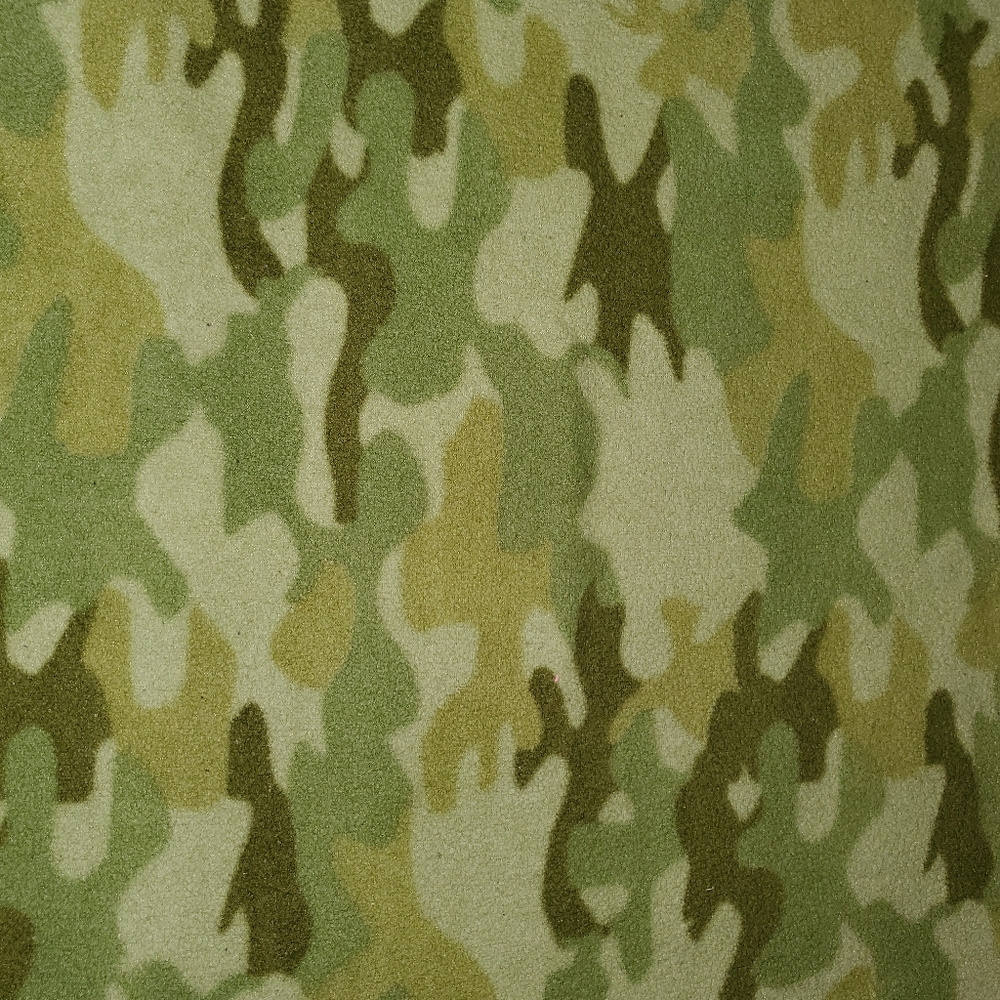 Fleece camouflage twin bedding set